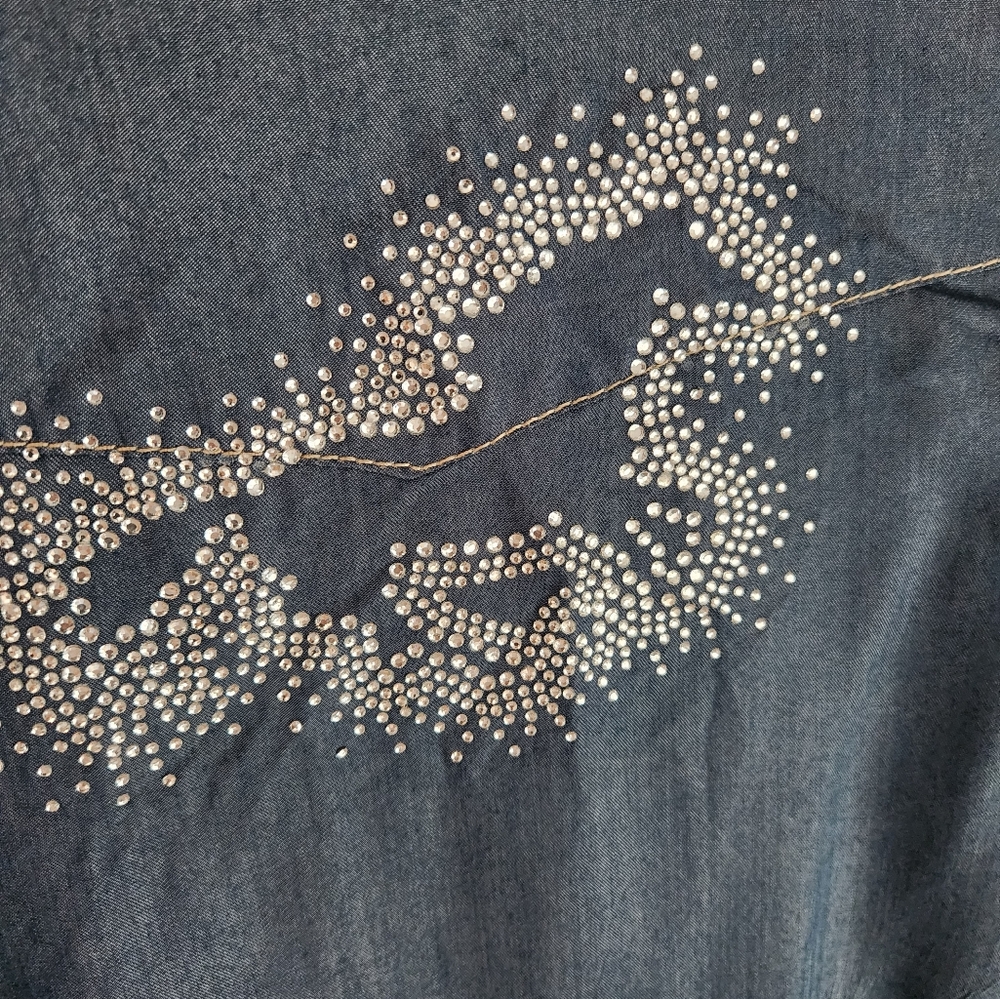 Shyanne Blue Long Sleeve Notched Collar Dress - Picture 6 of 7